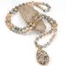 Sugar Cube Crystal 8mm Round Beads Tiger Eye Stone Ted Stone Natural Semi Precious Stone Sweater Chain Necklace Handmade_ipsvogv.com