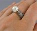 Sanjie's New Artificial ABS Pearl Ring Inlaid With 14k Silver Jewelry_ipsvogv.com