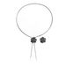 Ladies' fashion jewelry set with a niche high-end feel, featuring diamond studded rose designs and adjustable necklaces_ipsvogv.com