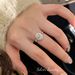 plated Gold Flower Silver Diamond Handheld Pigeon Egg Zircon Feeling Wedding Ring, Light Luxury Exquisite Versatile Ring ,_ipsvogv.com