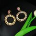 popular trendy earrings fashionable shiny circle earrings colorful vintage rhinestone earrings earring_ipsvogv.com