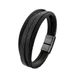 New multi-layer winding mixed woven rope for men, titanium steel diagonal leather bracelet jewelry_ipsvogv.com