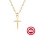 Women's Jewelry 925 Sterling Silver Smooth Cross Clavicle Necklace Fashion Minimalist Ins Style Wear Clavicle Chain_ipsvogv.com
