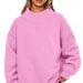 Women's sweatshirt long sleeve turtleneck pullover sweatshirt casual sweatshirt fleece top_ipsvogv.com