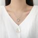 Platinum Double Pendant Decorated With Female To Heart, And Elegant Temperament, High Sense, Zircon Heart Necklace_ipsvogv.com