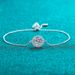 S Sterling Silver Round Wrap Women's Classic Bubble Plating PT950 Gold One Carat Moissanite Bracelet Straight_ipsvogv.com