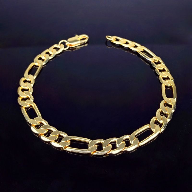 Jewelry 8mm Side Gold Room One Figaro Men's Necklace Jewelry_ipsvogv.com