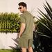 Men's Clothing Linen Short Sleeve Shirt Set Linen Summer Loose Casual Cotton Linen Cardigan Shirt Shorts_ipsvogv.com