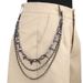 Hip Hop Punk Black Metal Rivet Pant Multi Layered Waist Chain Dress Up Jeans Accessories_ipsvogv.com