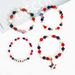 Handmade Patriotic Beaded Bracelet With Natural Stones - USA Flag & Star Design - Unisex Jewelry For Men And Women Adjustable Sizes Five Pointed Star_ipsvogv.com