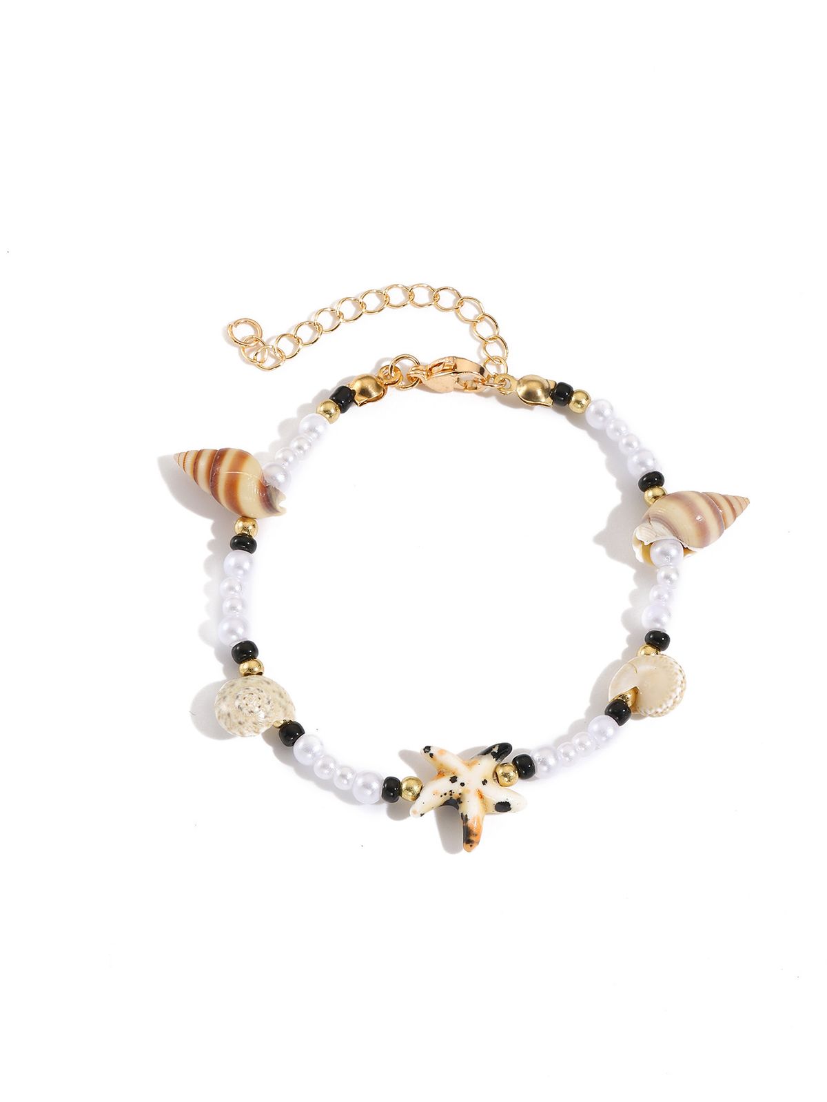 Beach Style Jewelry, Natural Shell Bead Pendant, Single-layer Necklace, Braided Rope, Adjustable Collarbone Chain_ipsvogv.com
