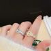 Unisex belt shaped open ring exquisite light luxury style temperament index finger ring personality fashion high end hand jewelry_ipsvogv.com