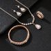 Crystal Zircon Necklace Earrings Bracelet Ring Four-Piece Versatile Jewelry Set_ipsvogv.com