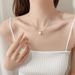 Women's Jewelry French Retro Single Diamond Inlaid Round Pearl Necklace Light Luxury High End Design Versatile Clavicle Necklace_ipsvogv.com