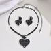 Women’s Jewelry Set Fashion Women's Diamond Heart Necklace Earrings Fashion Wedding Party Valentine's Day Gift Jewelry High End Clavicle Chain_ipsvogv.com