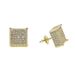 Unisex Jewelry Fashion Classic Square Full Diamond Hip Hop Earrings_ipsvogv.com