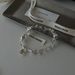 S Pure Silver White Crystal Square Bead For Women, Korean Ins, High-end And Niche Design, Elastic Rope Bracelet_ipsvogv.com