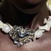 N12223ZA new diamond studded heart-shaped necklace, fashionable, light luxury style, woven fabric, pearl necklace_ipsvogv.com