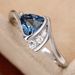 Cao Shi's New Hot Selling Twisted Fat Triangle Ink Blue Zircon Ring for Women's Romantic Proposal Light_ipsvogv.com
