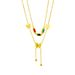 Korean fashion color diamond double-layer smooth frosted three-dimensional butterfly tassel clavicle chain temperament advanced versatile necklace_ipsvogv.com