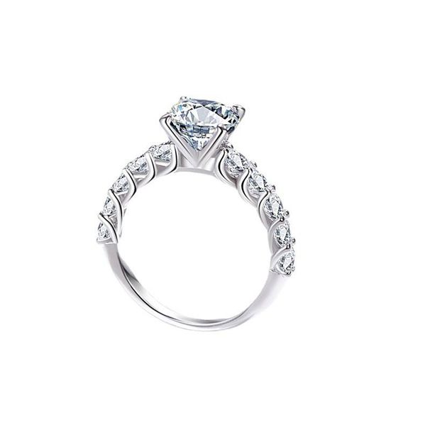 Sterling Silver Ring For Women New Classic Four Claw 2ct Moissanite Diamond Ring Real Diamond Ring_ipsvogv.com