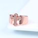 Unisex shape women's ring Micro inlaid zircon rose gold plated jewelry_ipsvogv.com