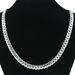 Men and women's personalized pressed edge smooth titanium steel side chain necklace for nightclubs, trampolines, street_ipsvogv.com