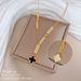 Body 【 Full Titanium Steel 】 Shell Lucky Grass Personality Minimalist Gold Necklace In The Wind Furnace Female INS Mesh 【 】_ipsvogv.com