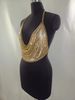 MW3206 European and American vest rhinestone inlaid sequins flat sheet metal chain splicing V-neck halter top vest_ipsvogv.com