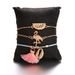 New Gold Flamingo Watermelon Shell Tassel Three Layer Autumn Women's Bracelet_ipsvogv.com