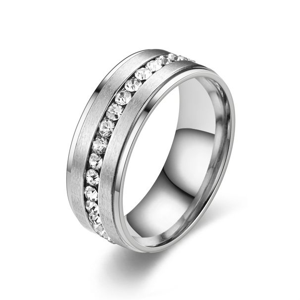 fashion new special double step matte circle diamond full diamond ring home source_ipsvogv.com