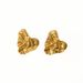 Ins Personalized Stainless Steel Pleated Earrings, Niche Heart-shaped Design, Gold-plated Luxury Earrings Accessories_ipsvogv.com