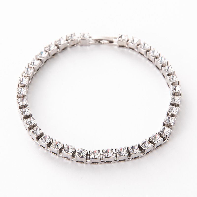 Hip Hop Jewelry Men's Fashion Trend Jewelry Wholesale Full Of Rhinestones 5mm Tennis Chain One Row Bracelet_ipsvogv.com