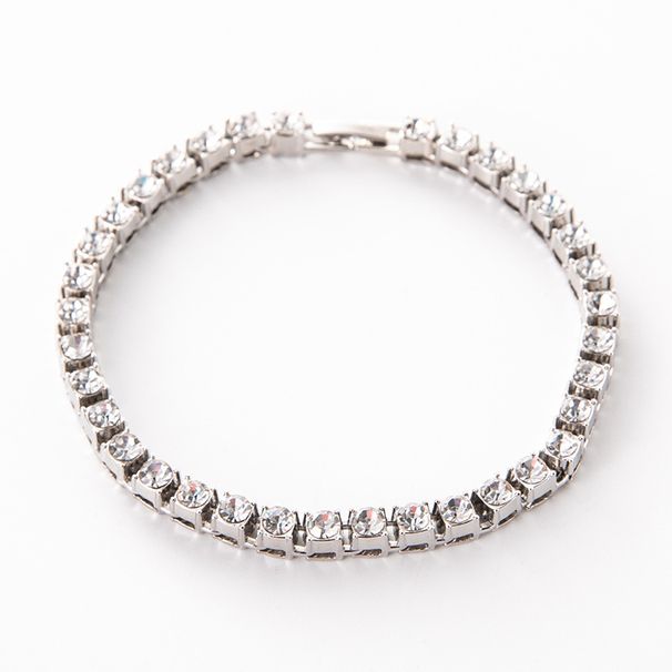 Hip Hop Jewelry Men's Fashion Trend Jewelry Wholesale Full Of Rhinestones 5mm Tennis Chain One Row Bracelet_ipsvogv.com
