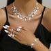 Women’s Jewelry Set Fashion Jewelry Necklace Earrings Bracelet Ring Set Female Bride Wedding Accessories Dress Jewelry Water Drop_ipsvogv.com