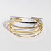 Women's Jewelry Minimalist Geometric Three Layer Line Open Bracelet Twist Faceted Bracelet Wrist Ornaments Copper Gold Plated_ipsvogv.com