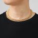 Men's hip hop trendsetter diamond box buckle Cuban chain thick 13mm dense hip hop necklace clavicle chain_ipsvogv.com