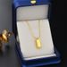 Embracing Bricks, Titanium Steel Necklace, Women's Autumn And Winter Gold Block Sweater Snake Bone Chain, Exaggerated_ipsvogv.com