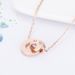 Women's Jewelry Fashion Vacuum Electroplated Titanium Steel Roman Numeral Interlocking Rose Gold Necklace_ipsvogv.com