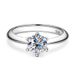 Classic Six Claw D Color Mosang Stone Silver Plated Gold T Family Diamond Ring for Women_ipsvogv.com