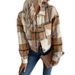 Women's clothing short plaid cardigan lapel jacket women_ipsvogv.com
