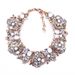 Short necklace Women's fashion accessories full of diamond exaggerated floral necklace clothing accessories_ipsvogv.com