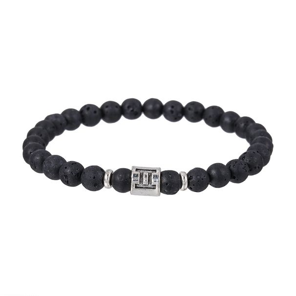 Twelve Constellation Energy Volcanic Stone Bracelet Elastic Couple Bracelet Handmade Beaded Men's Lover Gift Bracelet_ipsvogv.com