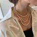 Simple multi-layer pearl women's necklace long sweater chain jewelry 6060_ipsvogv.com