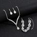 Simple Creative Design V-Shaped Water Drop Pendant Korean And Japanese Fashion Elegant New Necklace Earrings Bracelet_ipsvogv.com