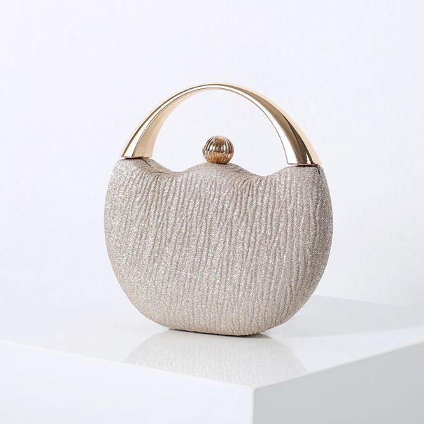 Retro Pink Handheld Banquet Bag Fashion Arc Banquet Bag Wedding Gift Bag Party Nail Bead Bag Evening Dress Bag_ipsvogv.com