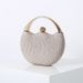 Retro Pink Handheld Banquet Bag Fashion Arc Banquet Bag Wedding Gift Bag Party Nail Bead Bag Evening Dress Bag_ipsvogv.com