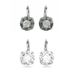 Black And White Round Cut Teardrop Shape Bella Earrings For Women Elements Crystal Earrings_ipsvogv.com