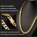 Stainless Steel Miami Cuban Chain Necklace For Men's Hip-hop Accessories_ipsvogv.com