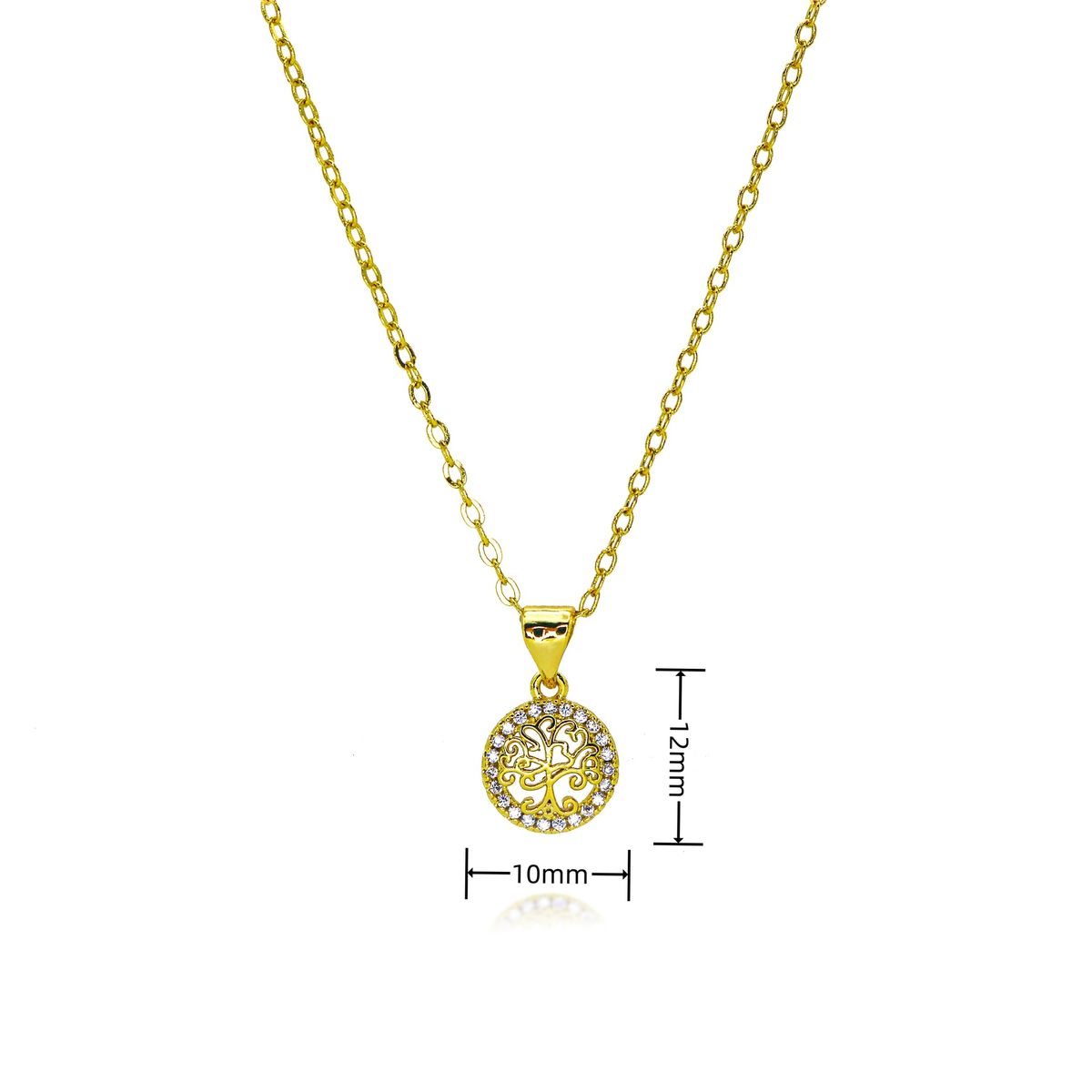 Round Crystal Flower Pendant Necklace For Women - Fairy & Temperament Design, Perfect Gift For Valentine's Day & Special Occasions_ipsvogv.com